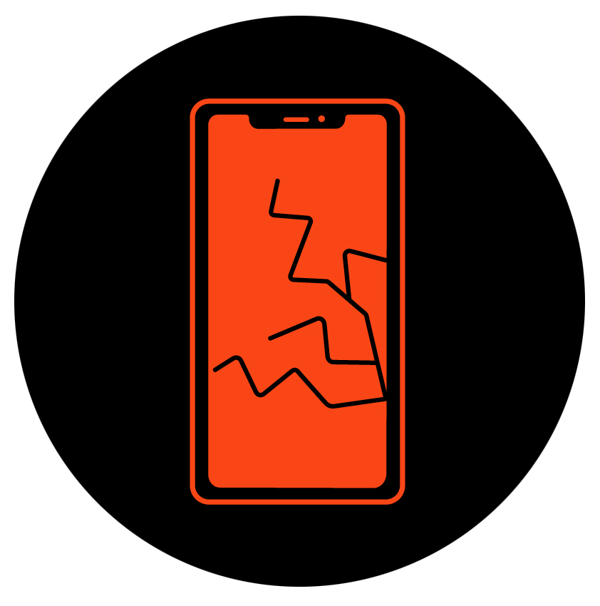 Front screen damage graphic